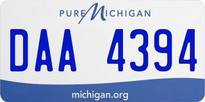 MI license plate DAA4394