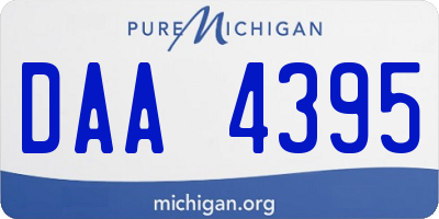 MI license plate DAA4395