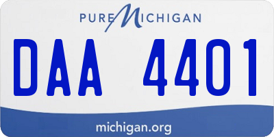 MI license plate DAA4401