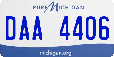 MI license plate DAA4406