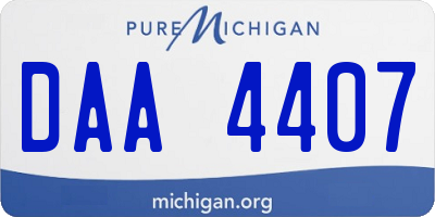 MI license plate DAA4407