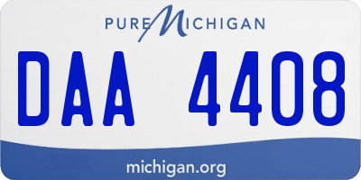 MI license plate DAA4408