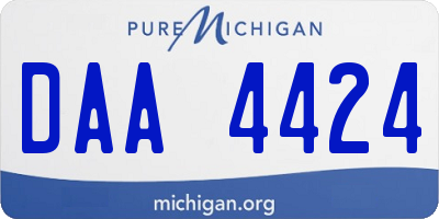 MI license plate DAA4424