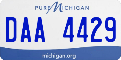 MI license plate DAA4429