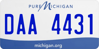 MI license plate DAA4431