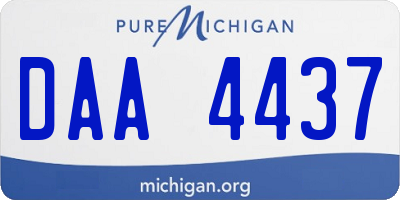 MI license plate DAA4437