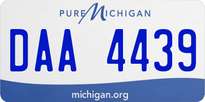 MI license plate DAA4439