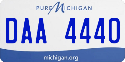 MI license plate DAA4440
