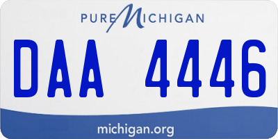 MI license plate DAA4446