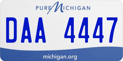 MI license plate DAA4447