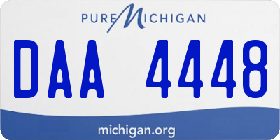 MI license plate DAA4448