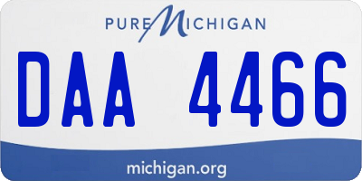 MI license plate DAA4466