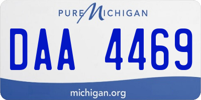 MI license plate DAA4469