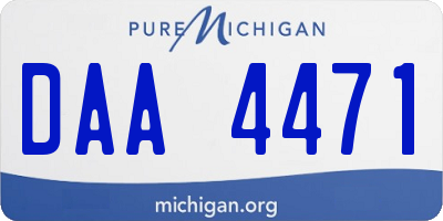 MI license plate DAA4471