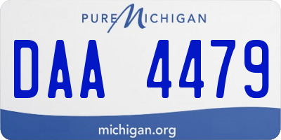 MI license plate DAA4479