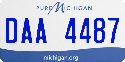 MI license plate DAA4487