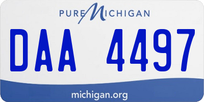 MI license plate DAA4497
