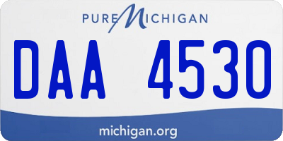 MI license plate DAA4530