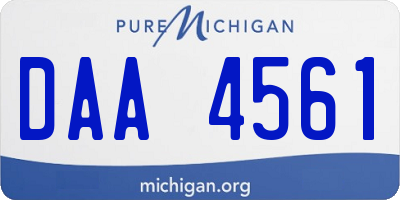 MI license plate DAA4561