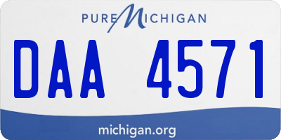 MI license plate DAA4571