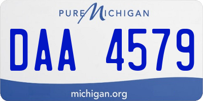 MI license plate DAA4579