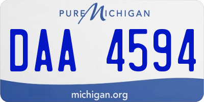 MI license plate DAA4594