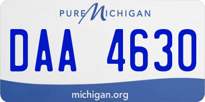 MI license plate DAA4630