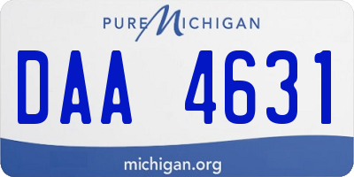MI license plate DAA4631