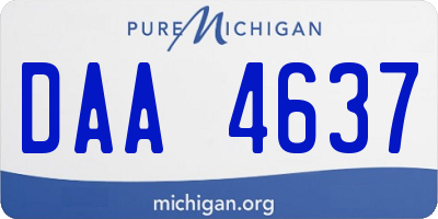 MI license plate DAA4637