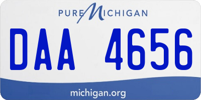 MI license plate DAA4656