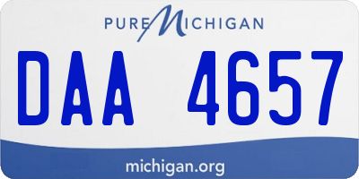 MI license plate DAA4657