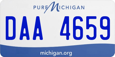 MI license plate DAA4659