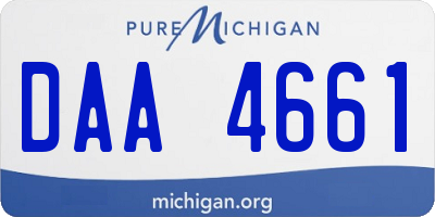 MI license plate DAA4661