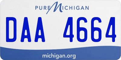 MI license plate DAA4664