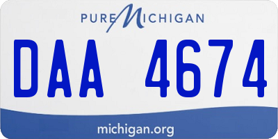 MI license plate DAA4674