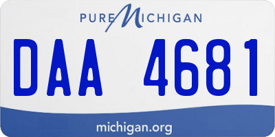 MI license plate DAA4681