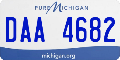 MI license plate DAA4682