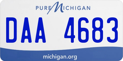 MI license plate DAA4683