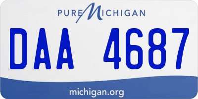 MI license plate DAA4687