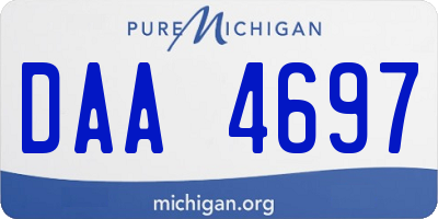 MI license plate DAA4697