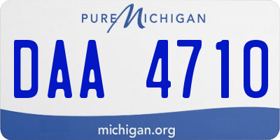 MI license plate DAA4710