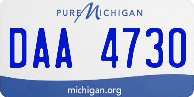 MI license plate DAA4730