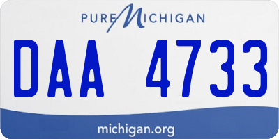 MI license plate DAA4733