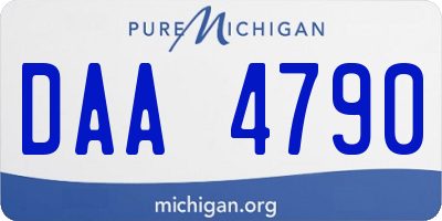 MI license plate DAA4790