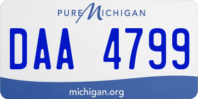 MI license plate DAA4799