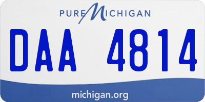MI license plate DAA4814
