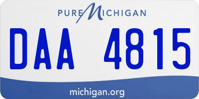 MI license plate DAA4815