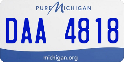 MI license plate DAA4818