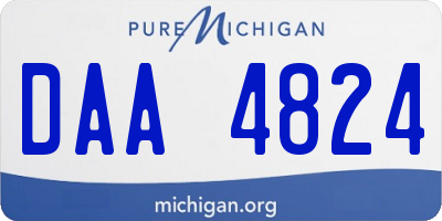 MI license plate DAA4824