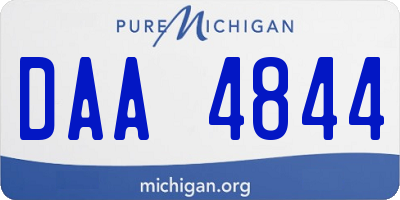 MI license plate DAA4844